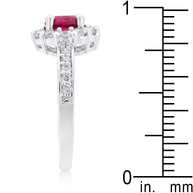 LOVCIA Elegant Bella Pink Birthstone Engagement Ring