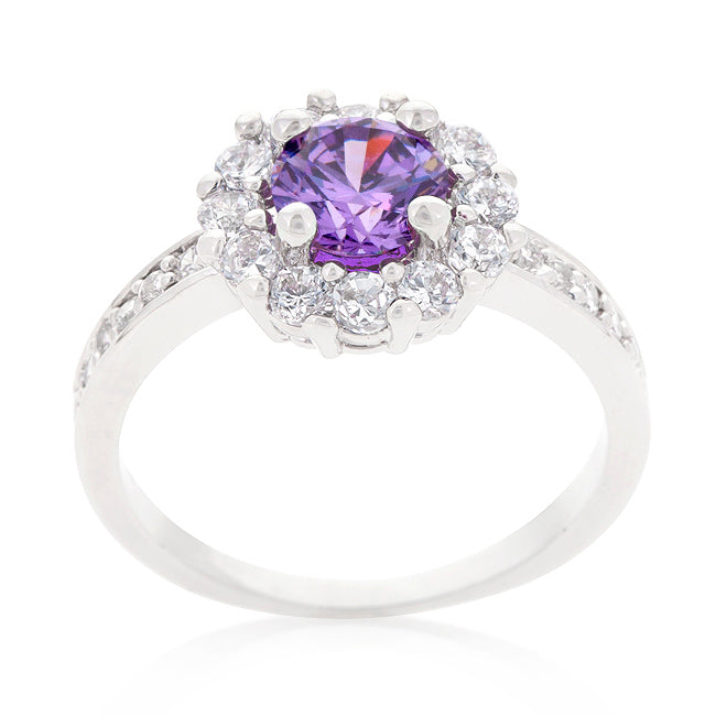 LOVCIA Eternal Lavender Halo Diamond Ring