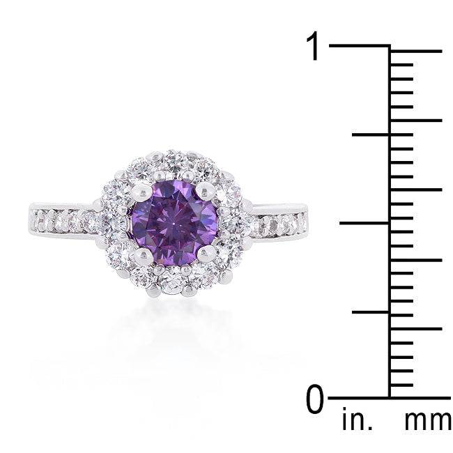 LOVCIA Eternal Lavender Halo Diamond Ring