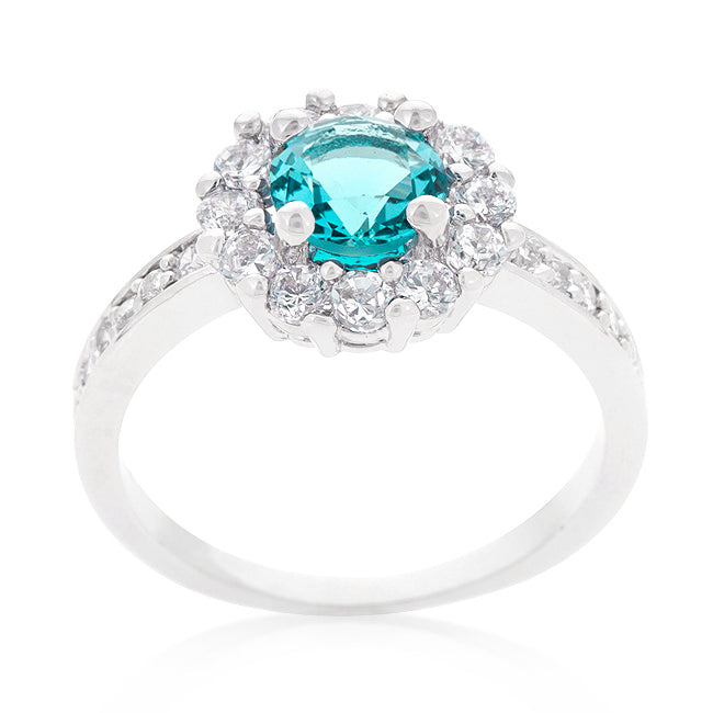 LOVCIA Elegant Bella Blue Birthstone Engagement Ring