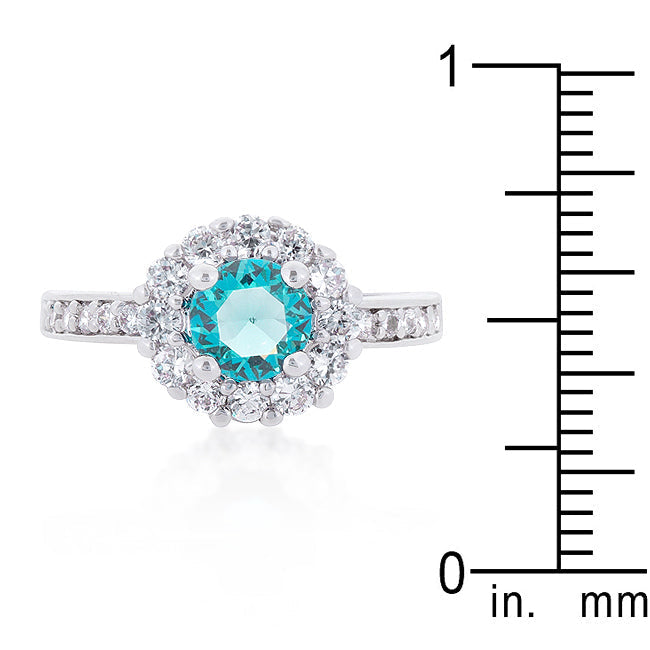 LOVCIA Elegant Bella Blue Birthstone Engagement Ring