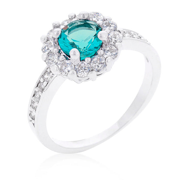 LOVCIA Elegant Bella Blue Birthstone Engagement Ring