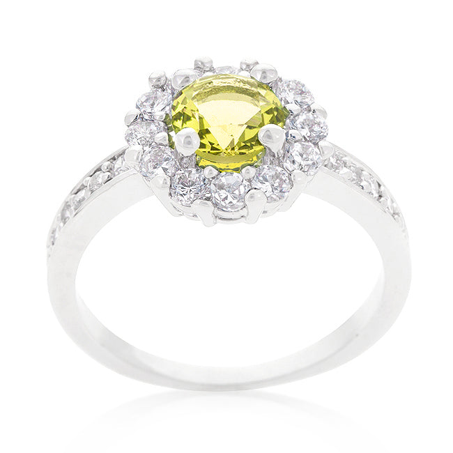 LOVCIA Elegant Bella Yellow Birthstone Engagement Ring