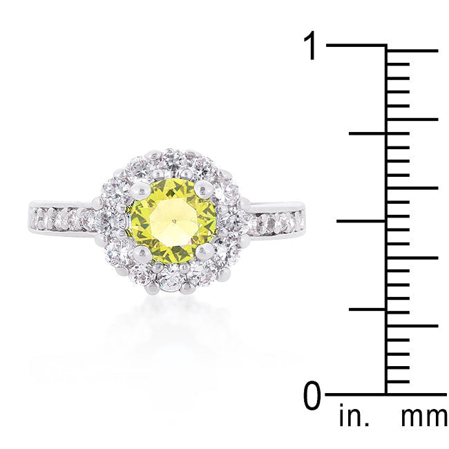 LOVCIA Elegant Bella Yellow Birthstone Engagement Ring