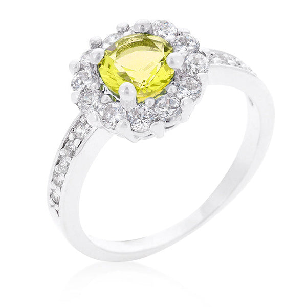 LOVCIA Elegant Bella Yellow Birthstone Engagement Ring