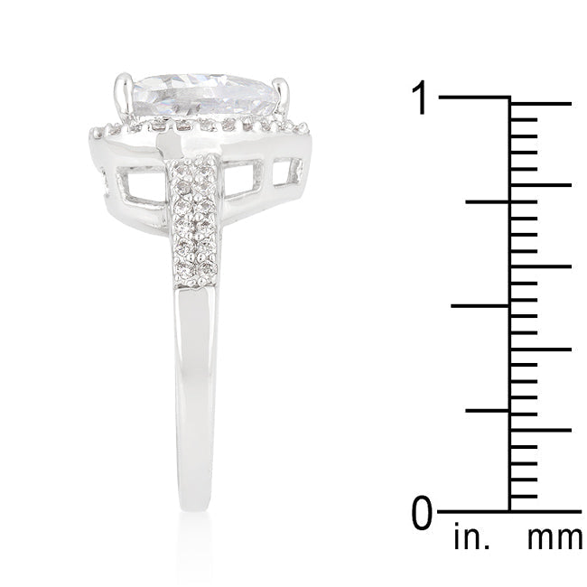 LOVCIA Enchantress Elegant Heart Cubic Zirconia Ring