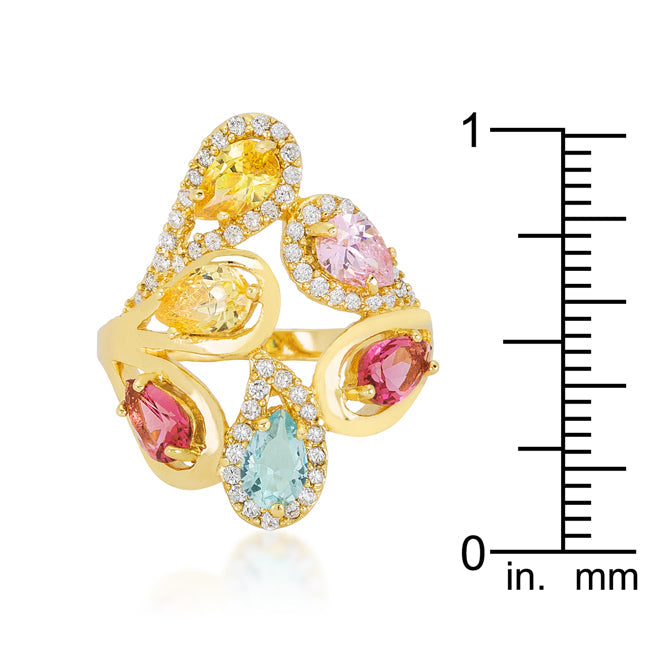 LOVCIA Radiant Multi-Gem Cocktail Ring