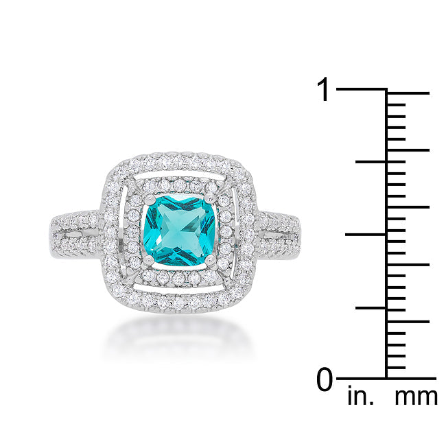 LOVCIA Vintage Aqua Sparkle Micro-Pave Ring