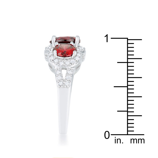 LOVCIA Silver Shine Luxe Essence Trio Cocktail Ring