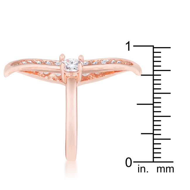 LOVCIA Luna Moon CZ Rose Gold Wrap Ring