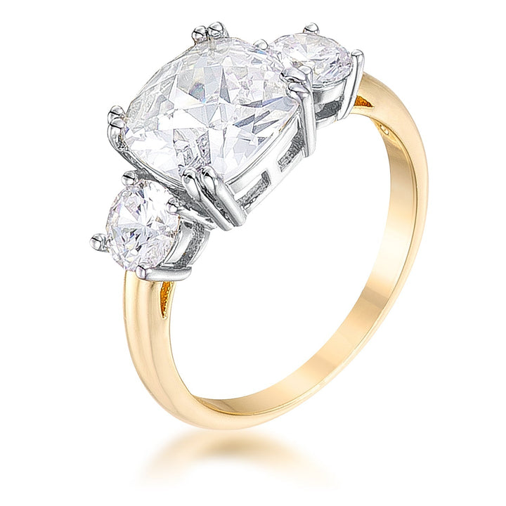 LOVCIA The Royal Radiance Cushion Cut Engagement Ring