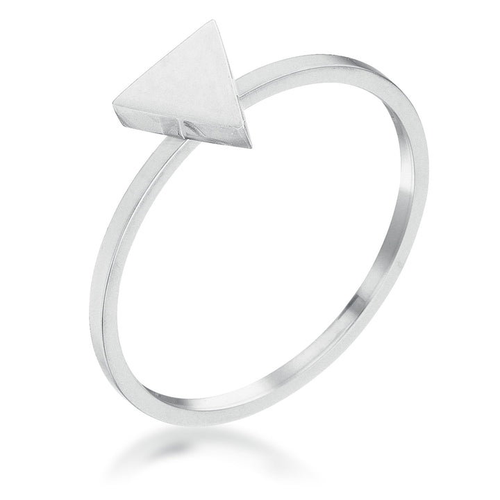 LOVCIA Geometric Stainless Steel Stackable Triangle Ring