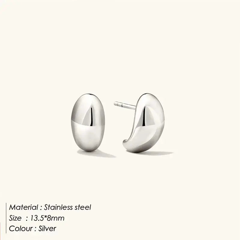 Lovcia Fashion Simple Stainless Steel Earrings-Earrings-Gold-Gold