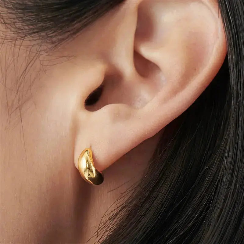 Lovcia Fashion Simple Stainless Steel Earrings-Earrings-Gold-Gold