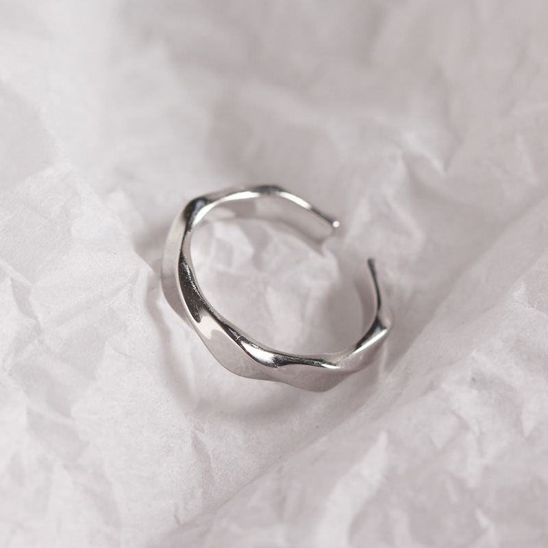 Lovcia Fashion Twisted 925 Sterling Silver Adjustable Ring-Rings-