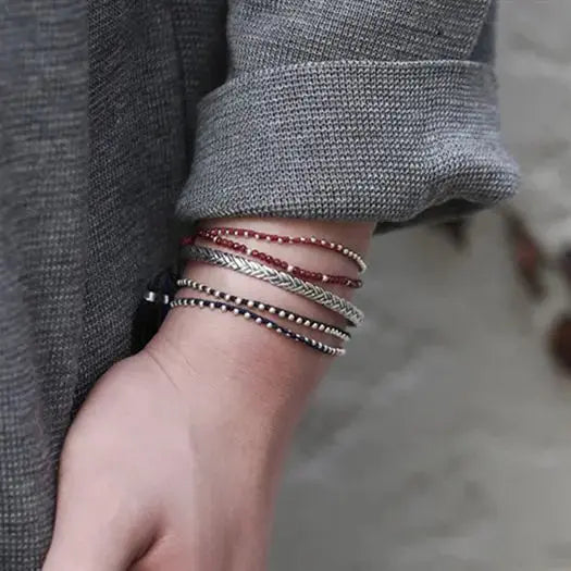Lovcia Fashion Weave 925 Sterling Silver Open Bangle-Bracelets-