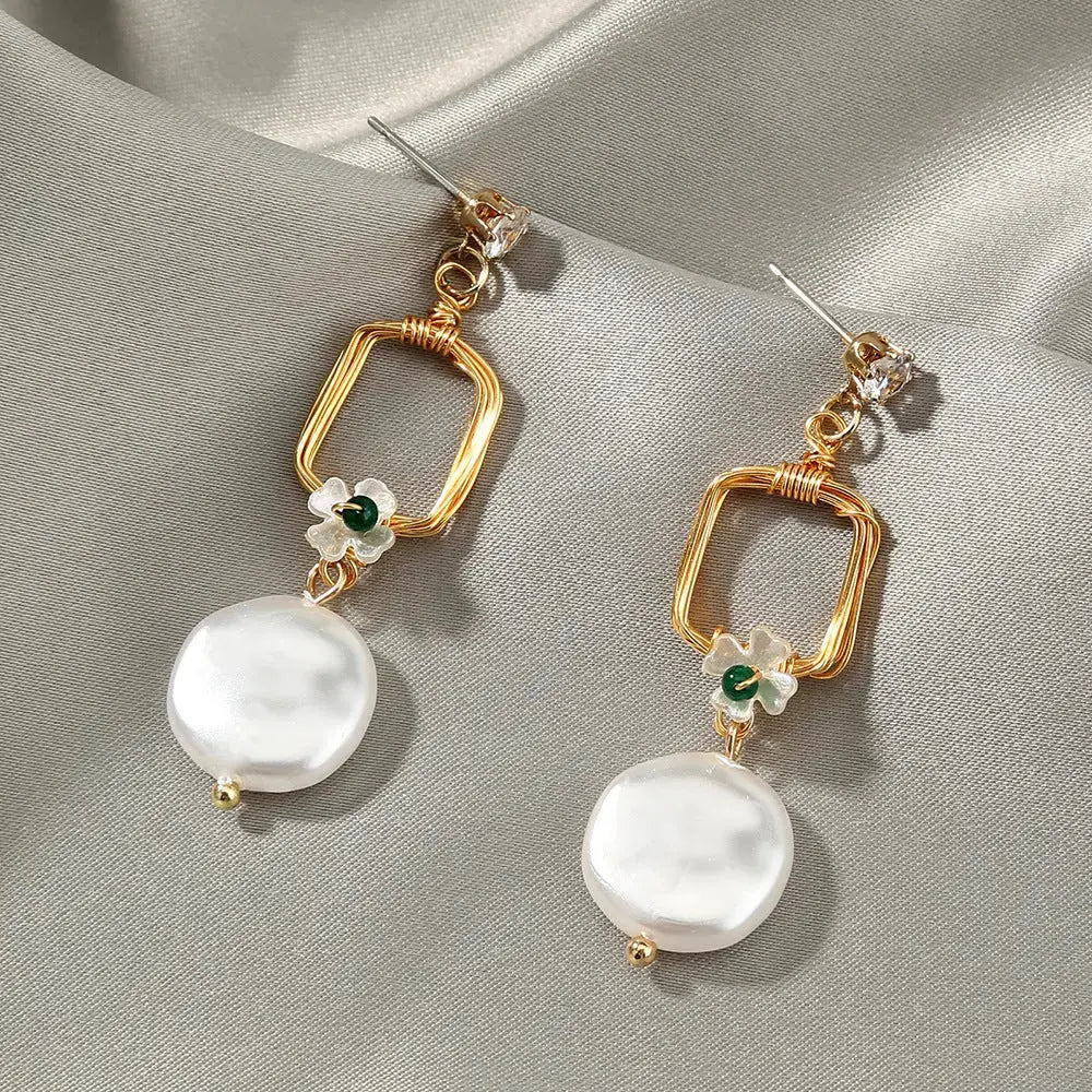 Lovcia Fashion Women's Pearl Earrings Pendant Necklace-Necklaces-NE902-NE902