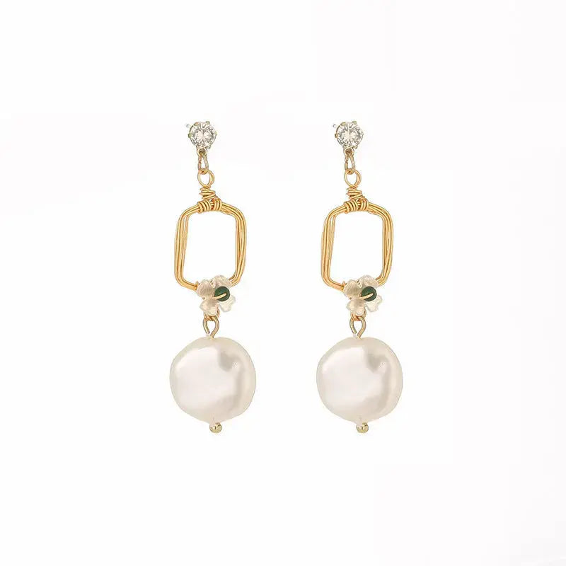 Lovcia Fashion Women's Pearl Earrings Pendant Necklace-Necklaces-NE902-NE902