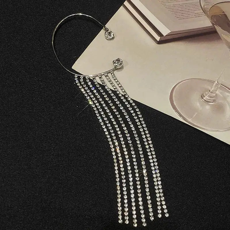 Lovcia Fashionable And Simple Long Tassel Earrings-Earrings-Gold one pair-Gold one pair