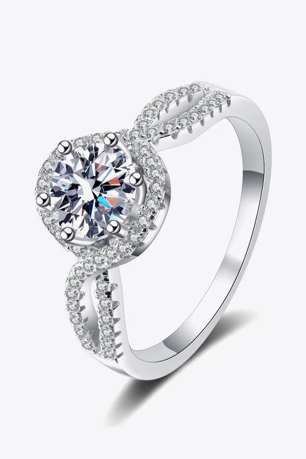 Lovcia Feel The Joy 925 Sterling Silver Moissanite Ring-Rings-Silver-5-Silver