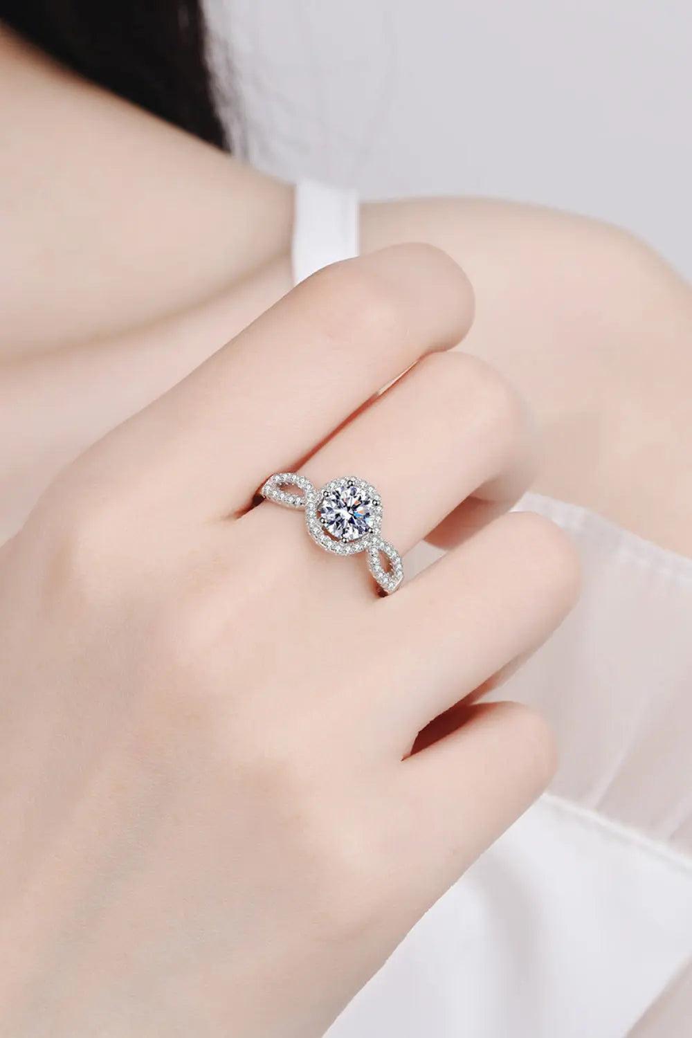 Lovcia Feel The Joy 925 Sterling Silver Moissanite Ring-Rings-Silver-5-Silver