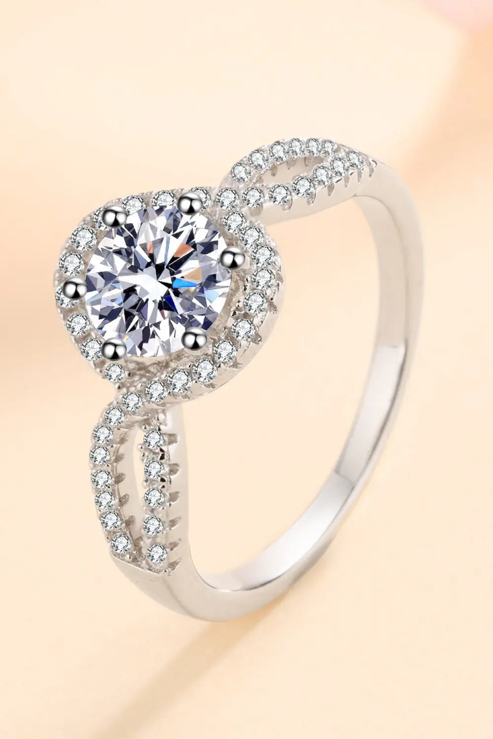 Lovcia Feel The Joy 925 Sterling Silver Moissanite Ring-Rings-Silver-5-Silver