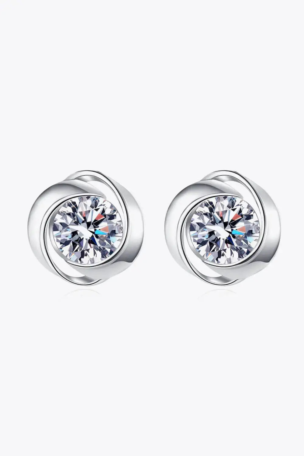 Lovcia Feeling Fun Moissanite Stud Earrings-Earrings-Silver-One Size-Silver