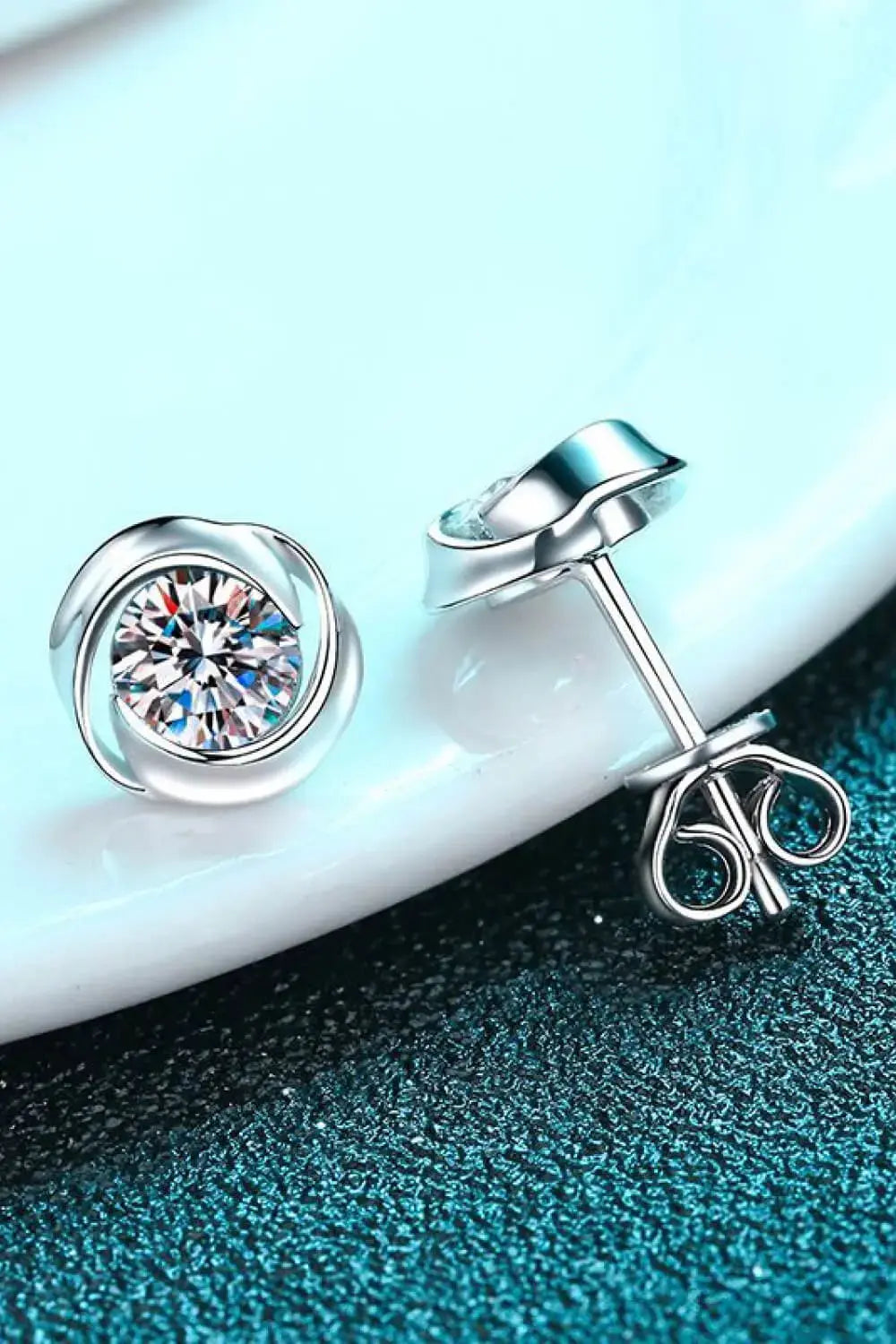 Lovcia Feeling Fun Moissanite Stud Earrings-Earrings-Silver-One Size-Silver