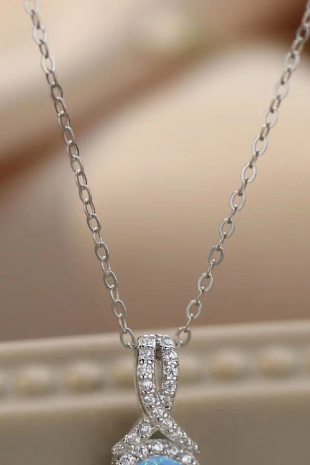 Lovcia Feeling My Best Opal Pendant Necklace-Necklaces-White-One Size-White