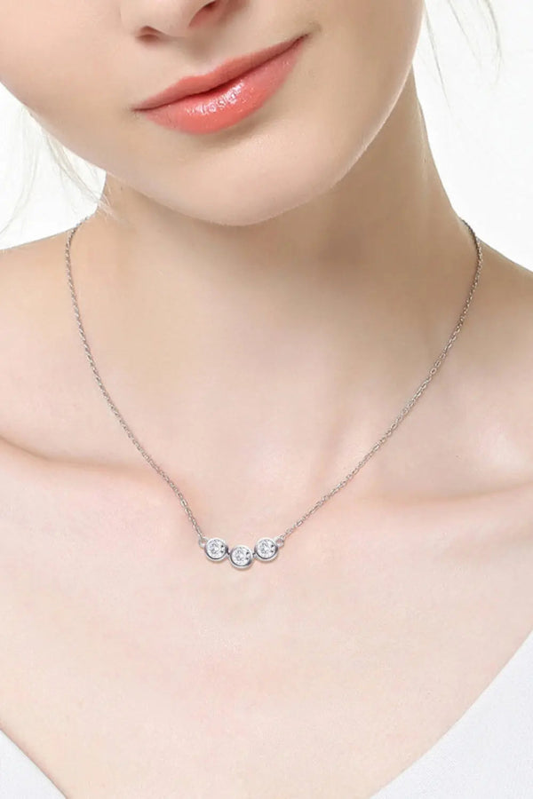 Lovcia Find Your Center Moissanite Necklace-Necklaces-Silver-One Size-Silver