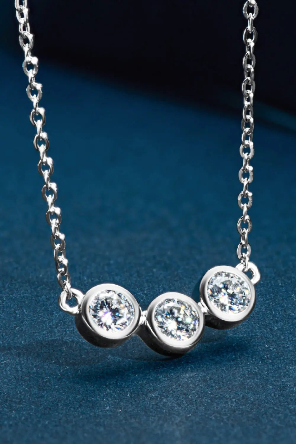 Lovcia Find Your Center Moissanite Necklace-Necklaces-Silver-One Size-Silver
