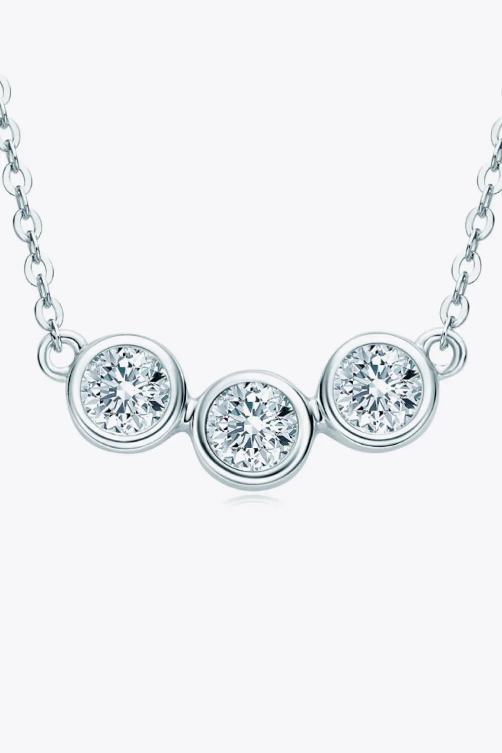 Lovcia Find Your Center Moissanite Necklace-Necklaces-Silver-One Size-Silver