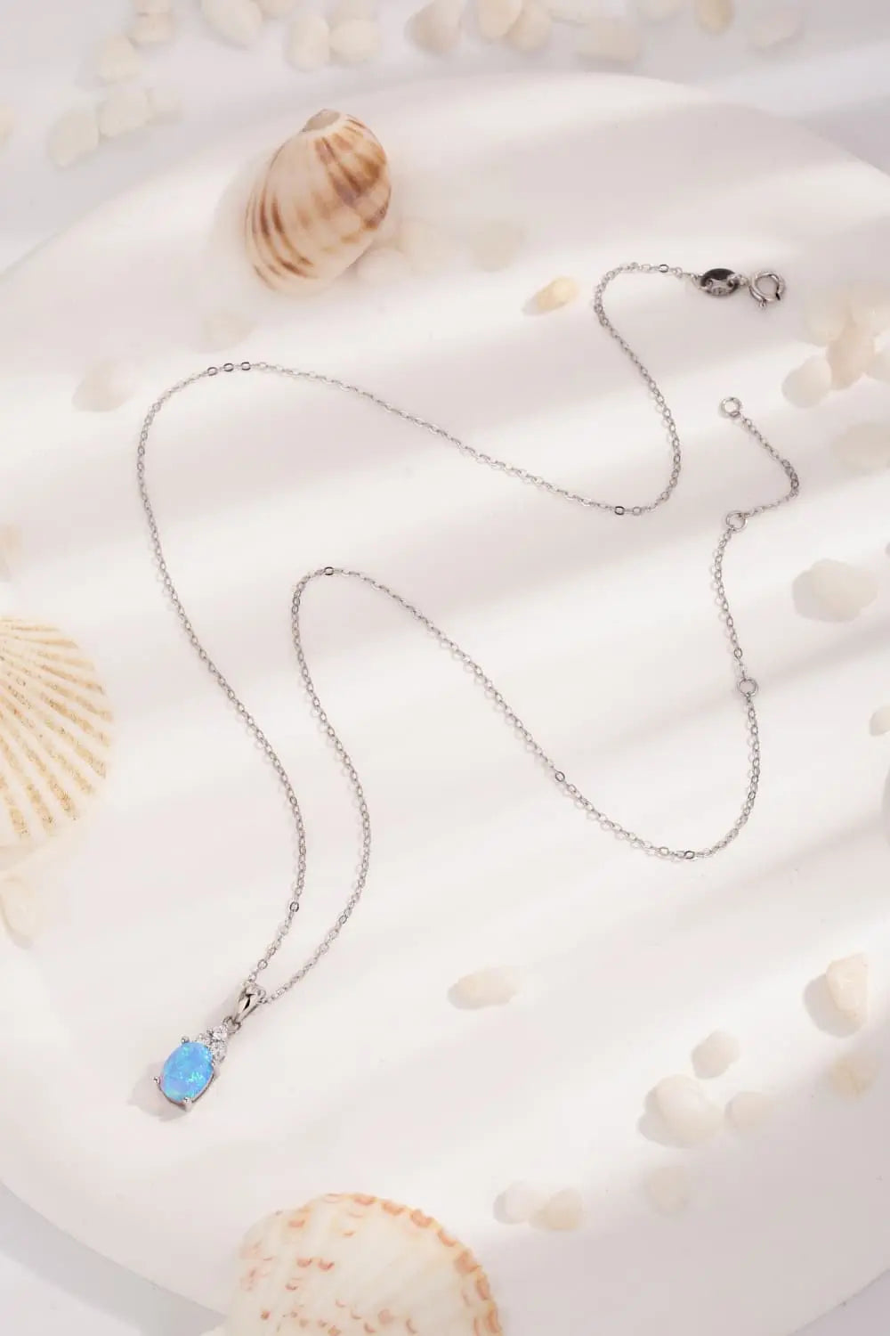 Lovcia Find Your Center Opal Pendant Necklace-Necklaces-Sky Blue-One Size-Sky Blue