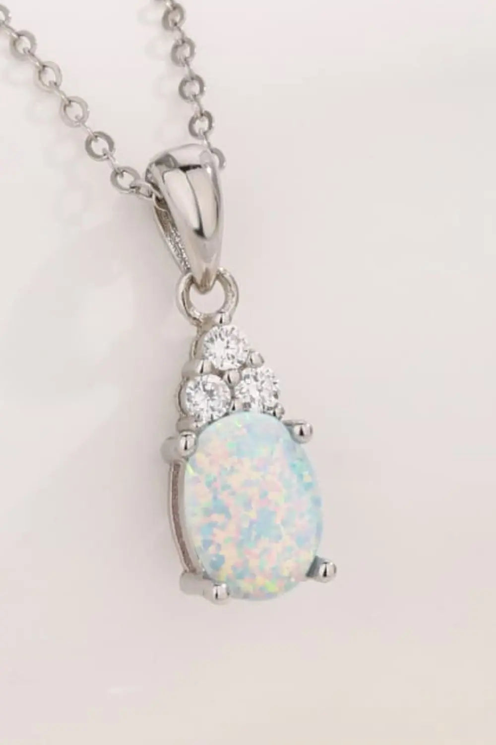 Lovcia Find Your Center Opal Pendant Necklace-Necklaces-Sky Blue-One Size-Sky Blue