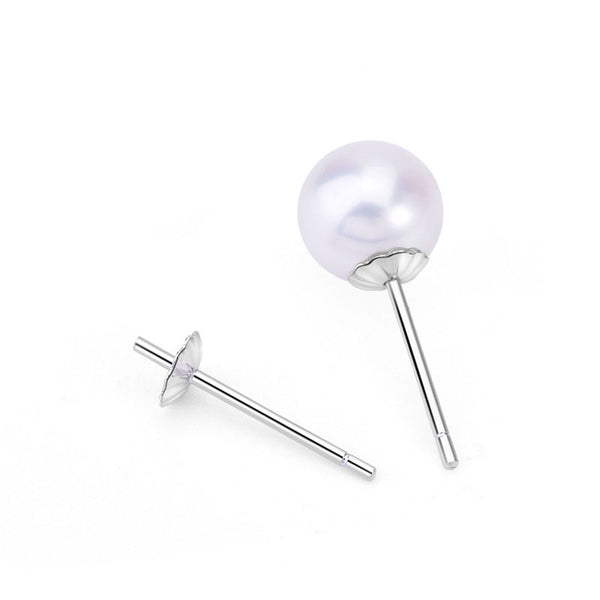 Lovcia Flower Earring Settings 925 Sterling Silver Gold-No Plating-4mm * 0.75mm * 13mm-No Plating