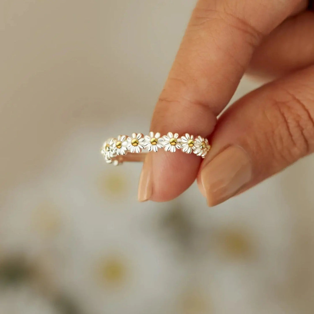 Lovcia Flower Shape 925 Sterling Silver Ring-Rings-Silver-6-Silver