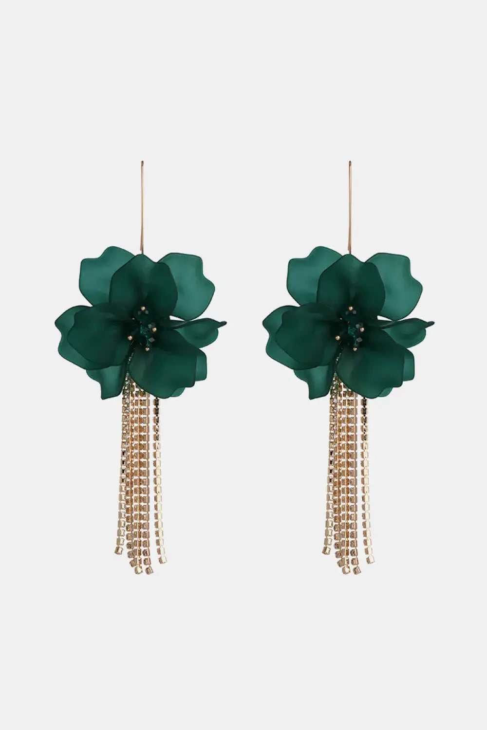 Lovcia Flower Shape Acrylic Dangle Earrings-Earrings-Black Forest-One Size-Black Forest