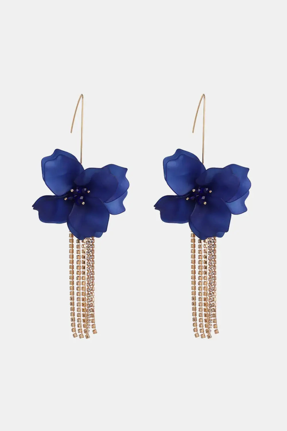 Lovcia Flower Shape Acrylic Dangle Earrings-Earrings-Royal Blue-One Size-Royal Blue