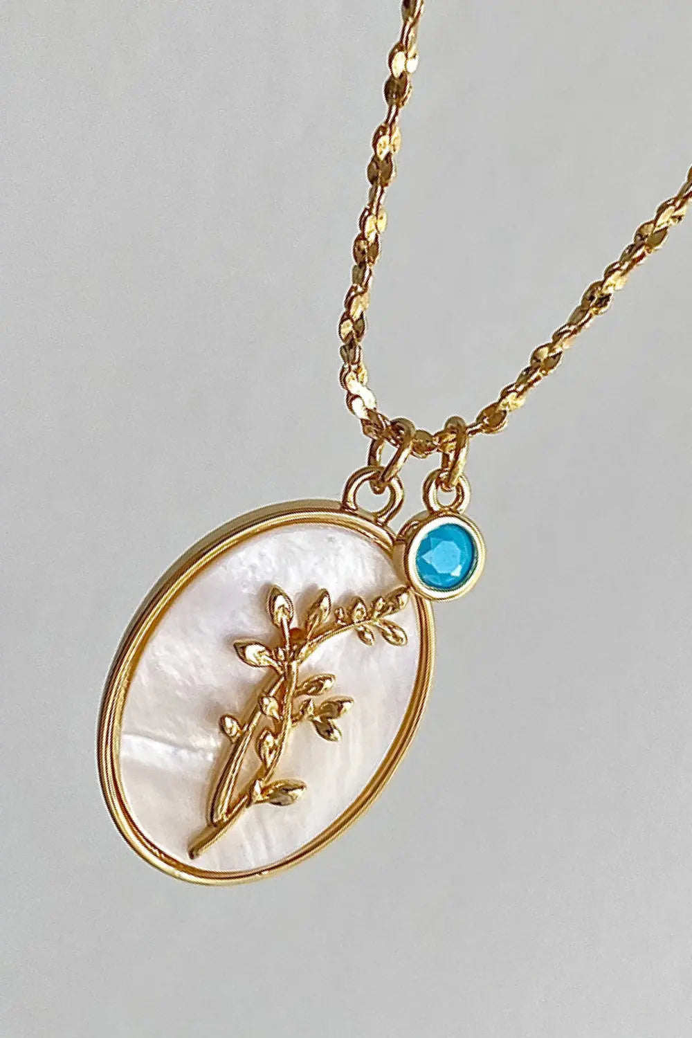 Lovcia Flower Shell Pendant Copper Necklace-Necklaces-December-Poinsettia-One Size-December-Poinsettia