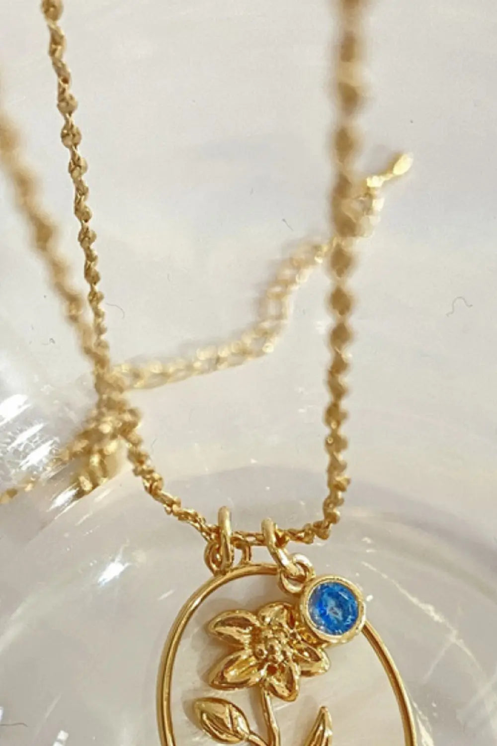 Lovcia Flower Shell Pendant Copper Necklace-Necklaces-January-Carnation-One Size-January-Carnation