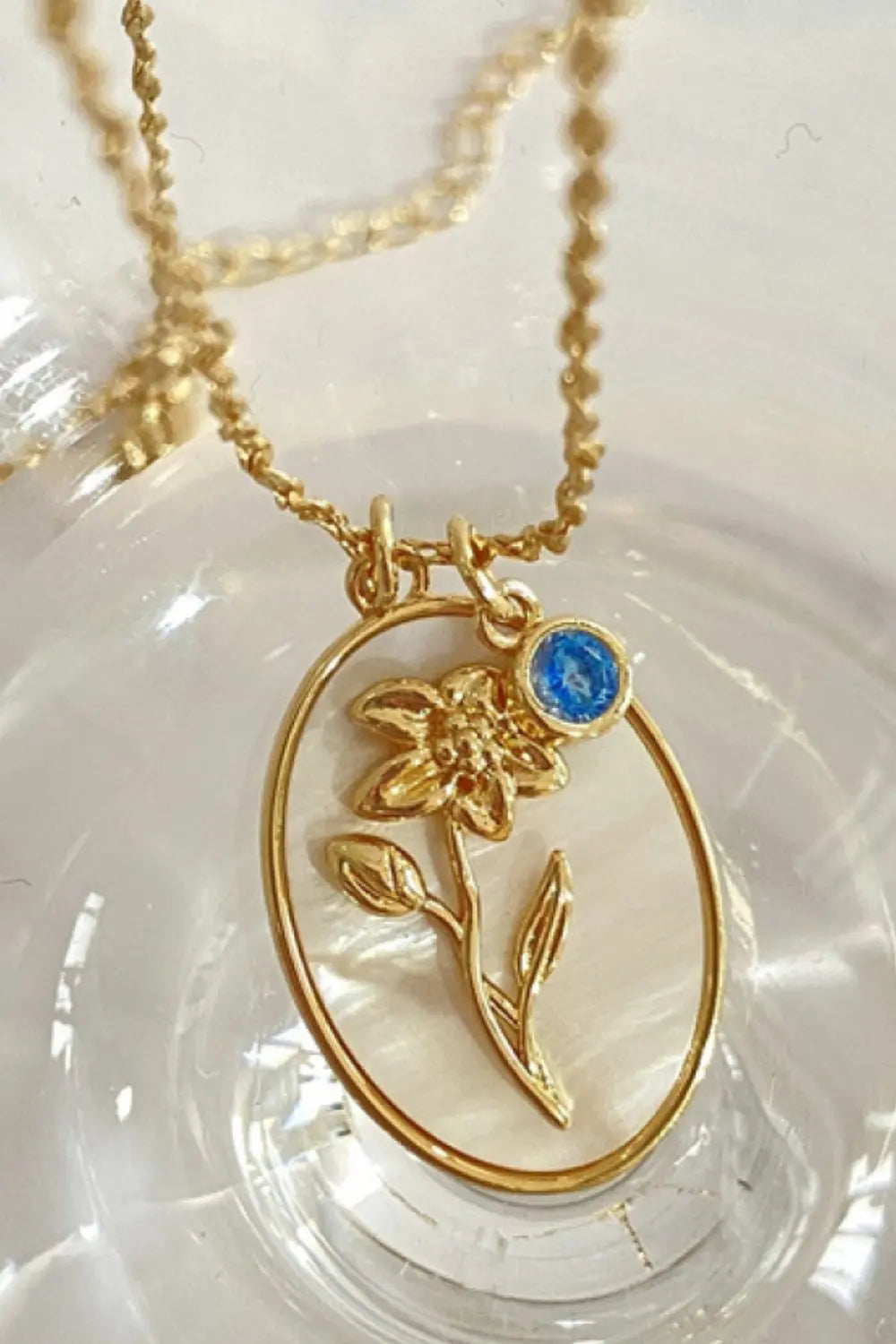 Lovcia Flower Shell Pendant Copper Necklace-Necklaces-January-Carnation-One Size-January-Carnation