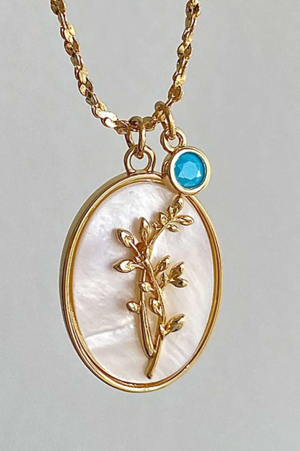 Lovcia Flower Shell Pendant Copper Necklace-Necklaces-January-Carnation-One Size-January-Carnation