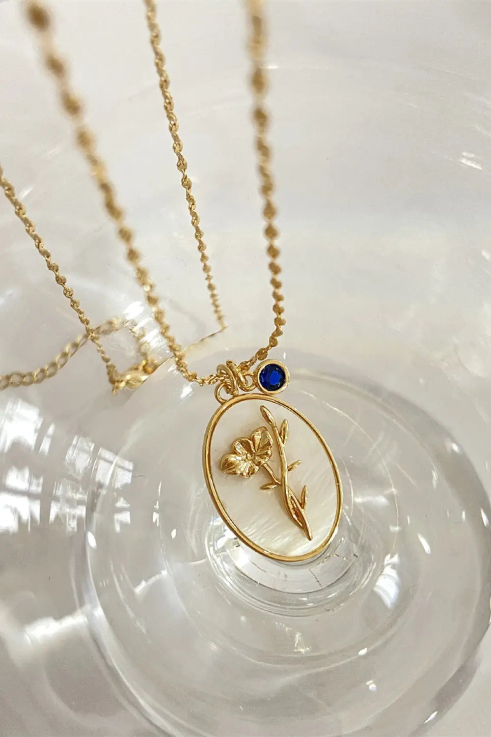 Lovcia Flower Shell Pendant Copper Necklace-Necklaces-September-Aster-One Size-September-Aster