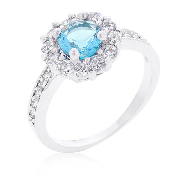 Lovcia Forever Blue Birthstone Engagement Ring-Rings-5-5