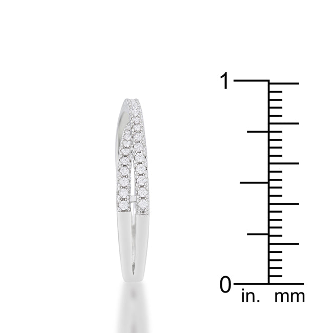 Lovcia Forever Elegant 0.4ct CZ Rhodium-Plated Intertwined Ring-Rings-5-5