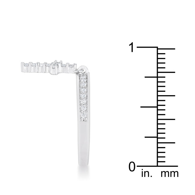 Lovcia Forever Rhodium Eternity Band with Cross Charm and 0.2ct CZ-Rings-5-5