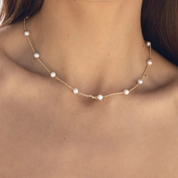 Lovcia Freshwater Pearl 18K Gold-Plated Necklace-Necklaces-Gold-One Size-Gold