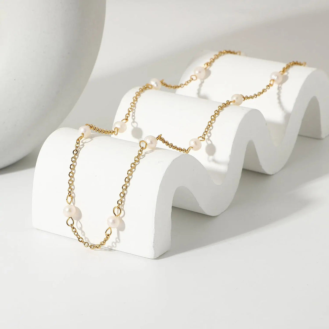 Lovcia Freshwater Pearl 18K Gold-Plated Necklace-Necklaces-Gold-One Size-Gold