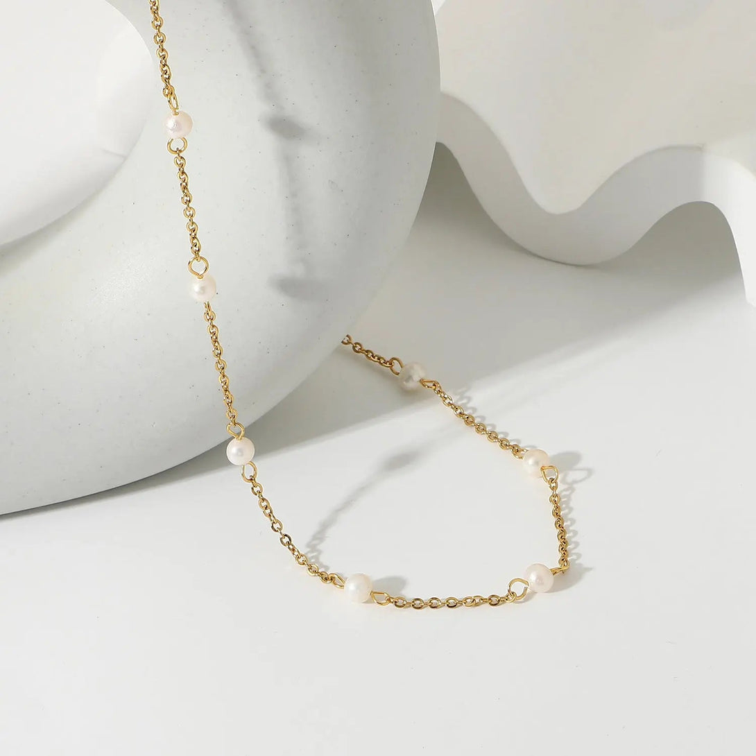 Lovcia Freshwater Pearl 18K Gold-Plated Necklace-Necklaces-Gold-One Size-Gold