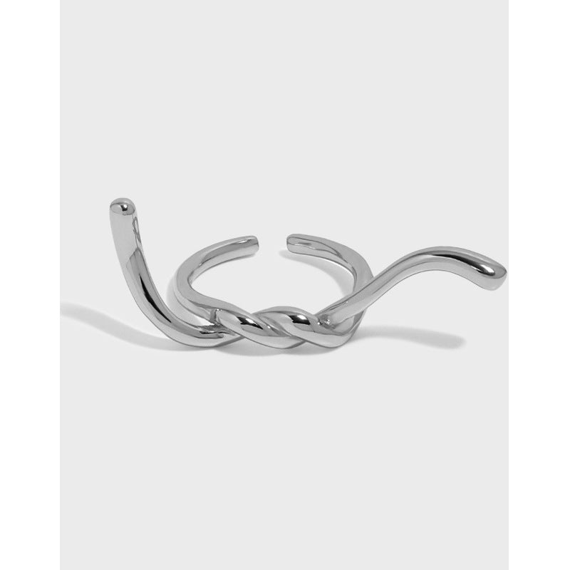 Lovcia Friend's Knot Lines Adjustable Gold Plated Ring-Rings-Yellow Gold-Yellow Gold